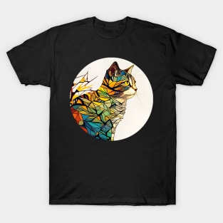 Colorful cute cat in pop art style - Cute Cats T-Shirt